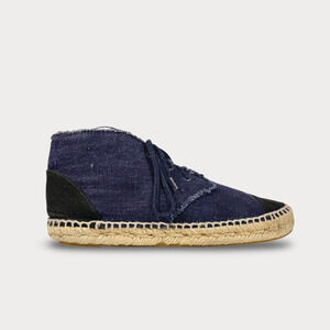 Chanel Lace Up Denim CC Espadrille - Women’s 8